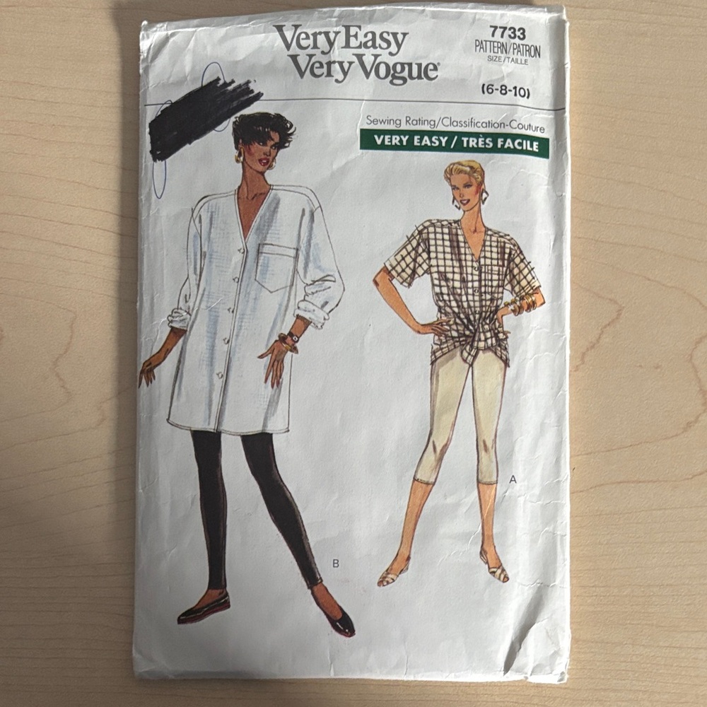 VOGUE 7733 Pattern Uncut F/F
